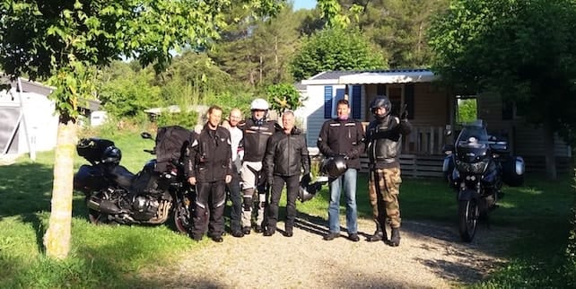 camping motards dans le verdon