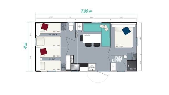 plan mobil home 3 chambres verdon